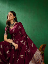 Womens Fashion Ethnic Maroon Color Sarees-MLSHWSA1307MRN0ONE